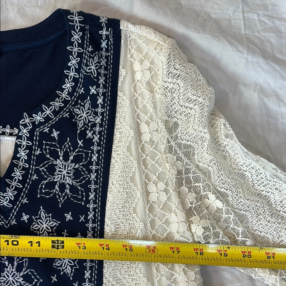 Style & Co. White Embroidered Peplum Tunic - Picture 8 of 10